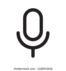 Microphone icon in trendy outline style design. Vector graphic illustration. Microphone icon for website design and user interface. Editable vector stroke. EPS 10.