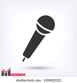 Microphone icon vector 10 eps design