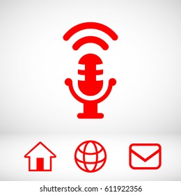 Microphone icon vector