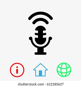 Microphone icon vector