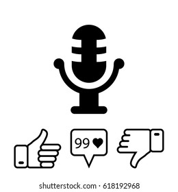 Microphone icon vector