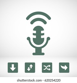Microphone icon vector