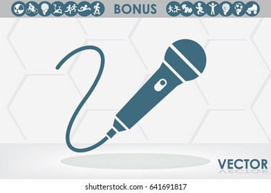 Microphone icon vector