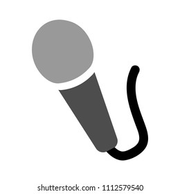 Microphone icon, vector audio illustration - sound music icon, studio speech symbol