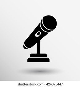 Microphone Icon Vector award logo performance press.