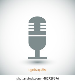 microphone icon, vector best flat icon, EPS