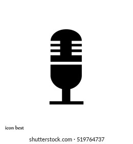 microphone icon, vector best flat icon, EPS