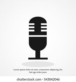 microphone icon, vector best flat icon, EPS