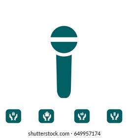 microphone icon, vector best flat icon, EPS