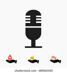 microphone icon, vector best flat icon, EPS