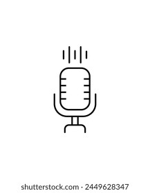 microphone icon, vector best line icon.