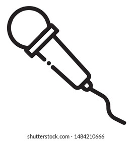 Microphone icon  vector black color