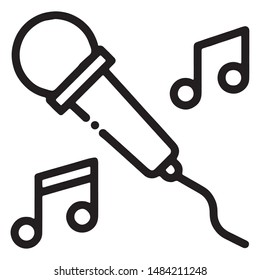 Microphone icon  vector black color