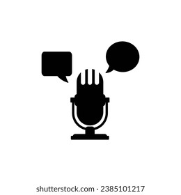 microphone icon vector broadcasting sign