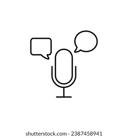microphone icon vector broadcasting sign