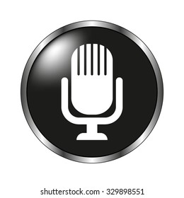microphone icon - vector button