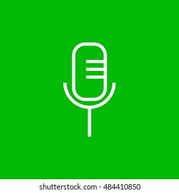 Microphone icon vector, clip art. Also useful as logo, web UI element, symbol, graphic image, silhouette and illustration.