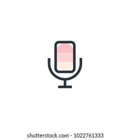 microphone icon vector colored