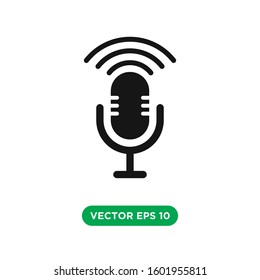 microphone icon vector concept design template
