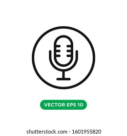 microphone icon vector concept design template