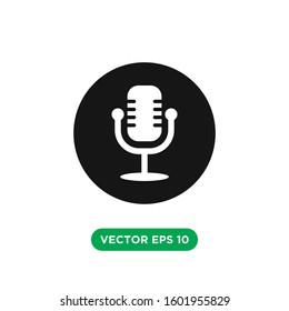 microphone icon vector concept design template