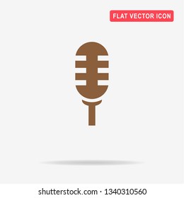 Microphone icon. Vector concept illustration for design.