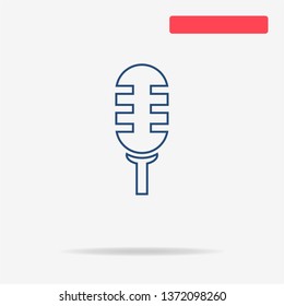 Microphone icon. Vector concept illustration for design.