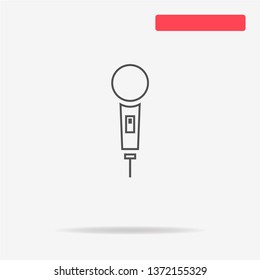 Microphone icon. Vector concept illustration for design.