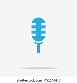 Microphone icon. Vector concept illustration for design.