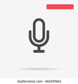 Microphone icon. Vector concept illustration for design.