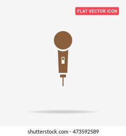 Microphone icon. Vector concept illustration for design.