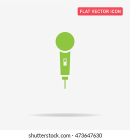 Microphone icon. Vector concept illustration for design.