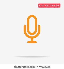 Microphone icon. Vector concept illustration for design.