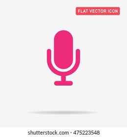 Microphone icon. Vector concept illustration for design.