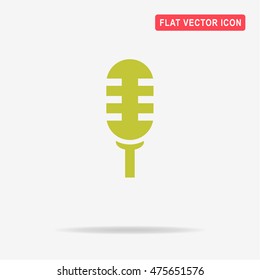 Microphone icon. Vector concept illustration for design.