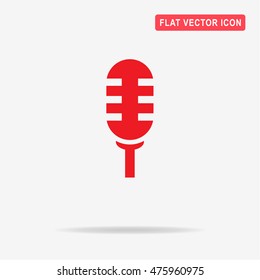 Microphone icon. Vector concept illustration for design.