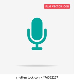 Microphone icon. Vector concept illustration for design.