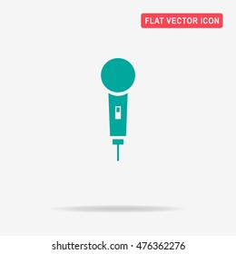 Microphone icon. Vector concept illustration for design.