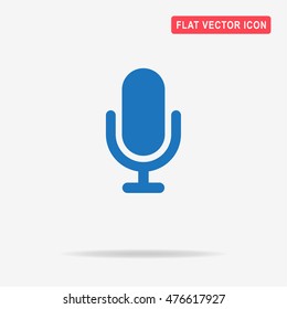 Microphone icon. Vector concept illustration for design.