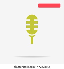 Microphone icon. Vector concept illustration for design.
