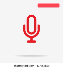 Microphone icon. Vector concept illustration for design.
