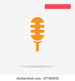 Microphone icon. Vector concept illustration for design.