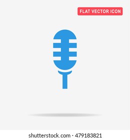 Microphone icon. Vector concept illustration for design.