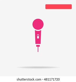 Microphone icon. Vector concept illustration for design.