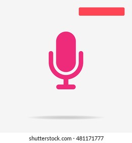 Microphone icon. Vector concept illustration for design.