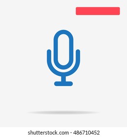 Microphone icon. Vector concept illustration for design.