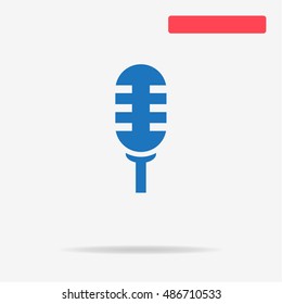 Microphone icon. Vector concept illustration for design.