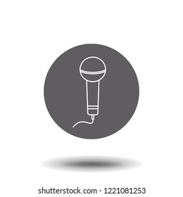 microphone icon vector. concept outline symbol design. This simple element illustration can be used for web and mobile.
