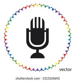 Microphone icon, vector design element