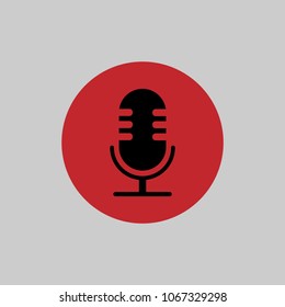 Microphone icon vector design isolated